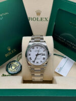 Rolex  Datejust 41mm 126334 White Roman Oyster Stainless Steel Mens Watch - Image 12
