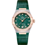 Omega Constellation Ladies' Selection 29mm steel ‑ Sedna™ gold on leather strap 131.28.29.20.99.001