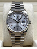 Rolex  Day-Date President 40mm White Gold Silver Diamond Baguette Dial - 228239 - Image 2