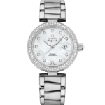 Omega De Ville Ladymatic 34mm White Dial with Diamonds Stainless Steel Bracelet 425.35.34.20.55.002
