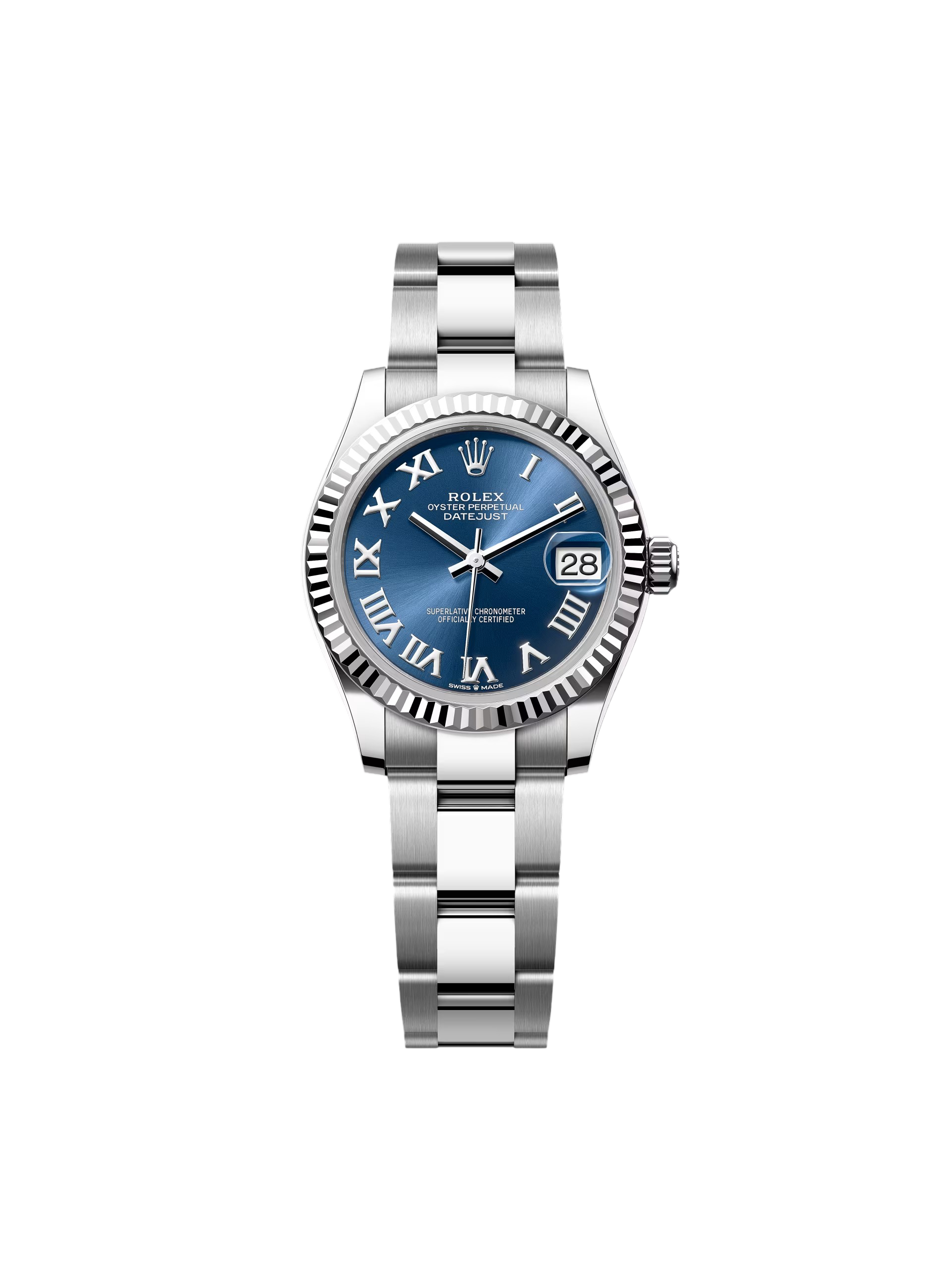 E2997EA0-E1C6-D8D0-E024-DC5618430AD8.png Rolex Datejust m278274-0033/0034 Bright Blue Dial 31mm Fluted Bezel Oyster Bracelet - Image 1