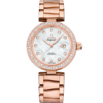 Omega De Ville Ladymatic 34mm White Dial with Diamonds Sedna™ 18k Rose Gold Bracelet 425.65.34.20.55.010