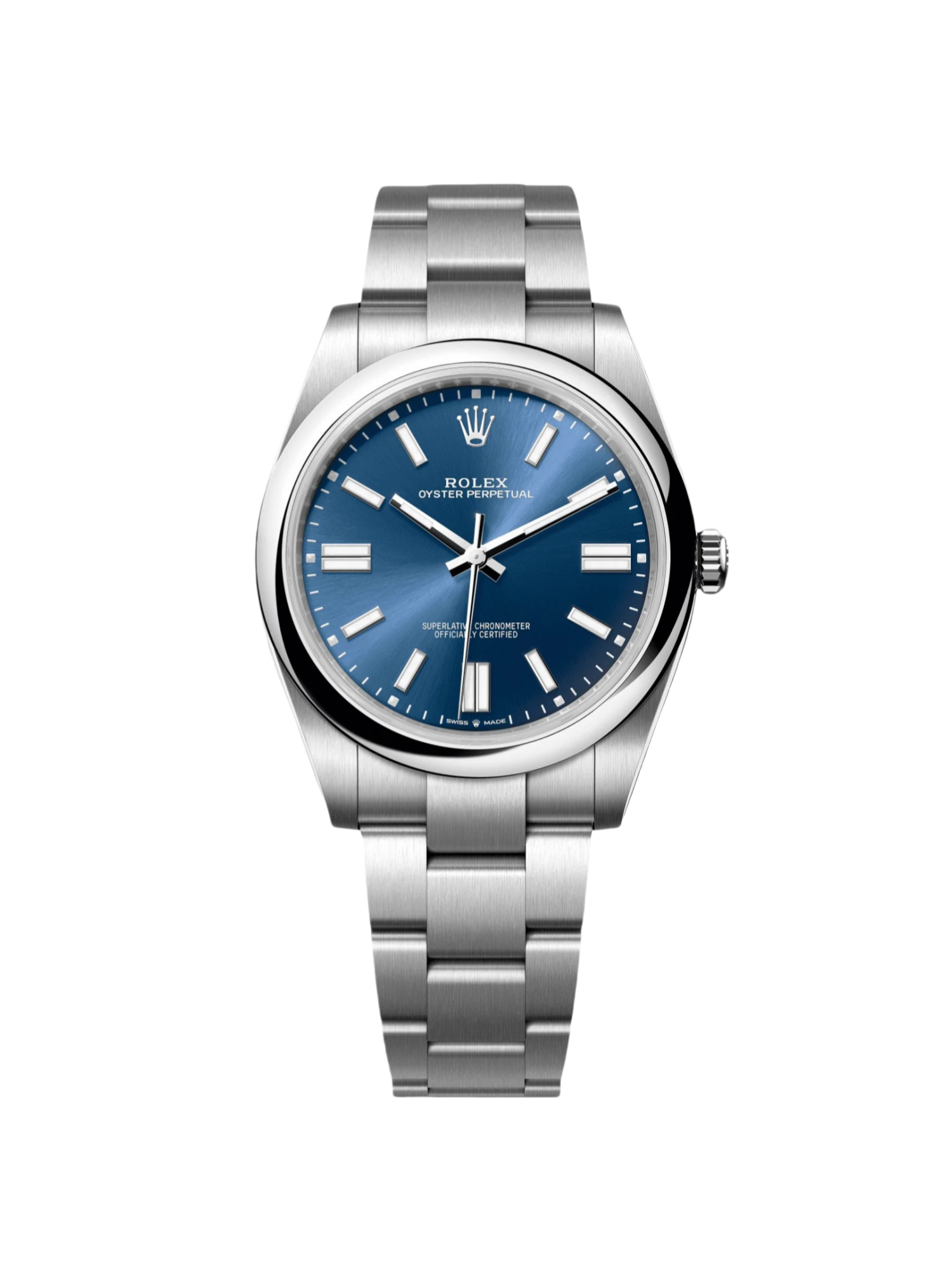 E306E635-28C5-8B2A-B1EA-F3FDD1B62A1E.png Rolex Oyster Perpetual 41mm 124300-0003 Oyster Perpetual Stainless Steel Blue Index Dial Watch - Image 1