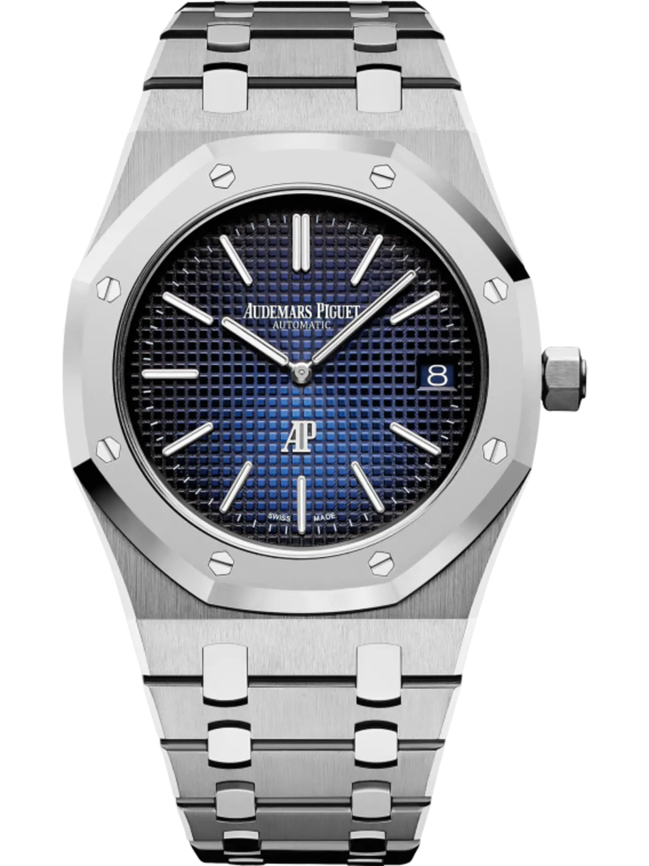 E33C200F-079A-CCBF-5512-4A9D94263870.png Audemars Piguet Royal Oak 39mm Smoked Blue Dial Titanium 15202IP.OO.1240IP.01 - Image 1