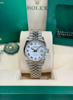 Rolex  Datejust 36mm 126234 White Roman Dial Oyster Stainless Steel Mens - Image 3