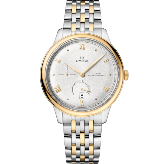 E3C83924-9203-786B-4C45-601DE6B2D9A1.png Omega De Ville Prestige 41 mm Silver Dial Stainless Steel and 18k Yellow Gold Bracelet 434.20.41.21.02.001 - Image 1