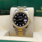 Rolex  Datejust 36mm 126233 Custom Black Dial Jubilee Bracelet Watch - Image 9