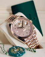 Rolex  Day-Date President 40mm Everose Gold Diamond Pave Dial - 228235 - Image 3