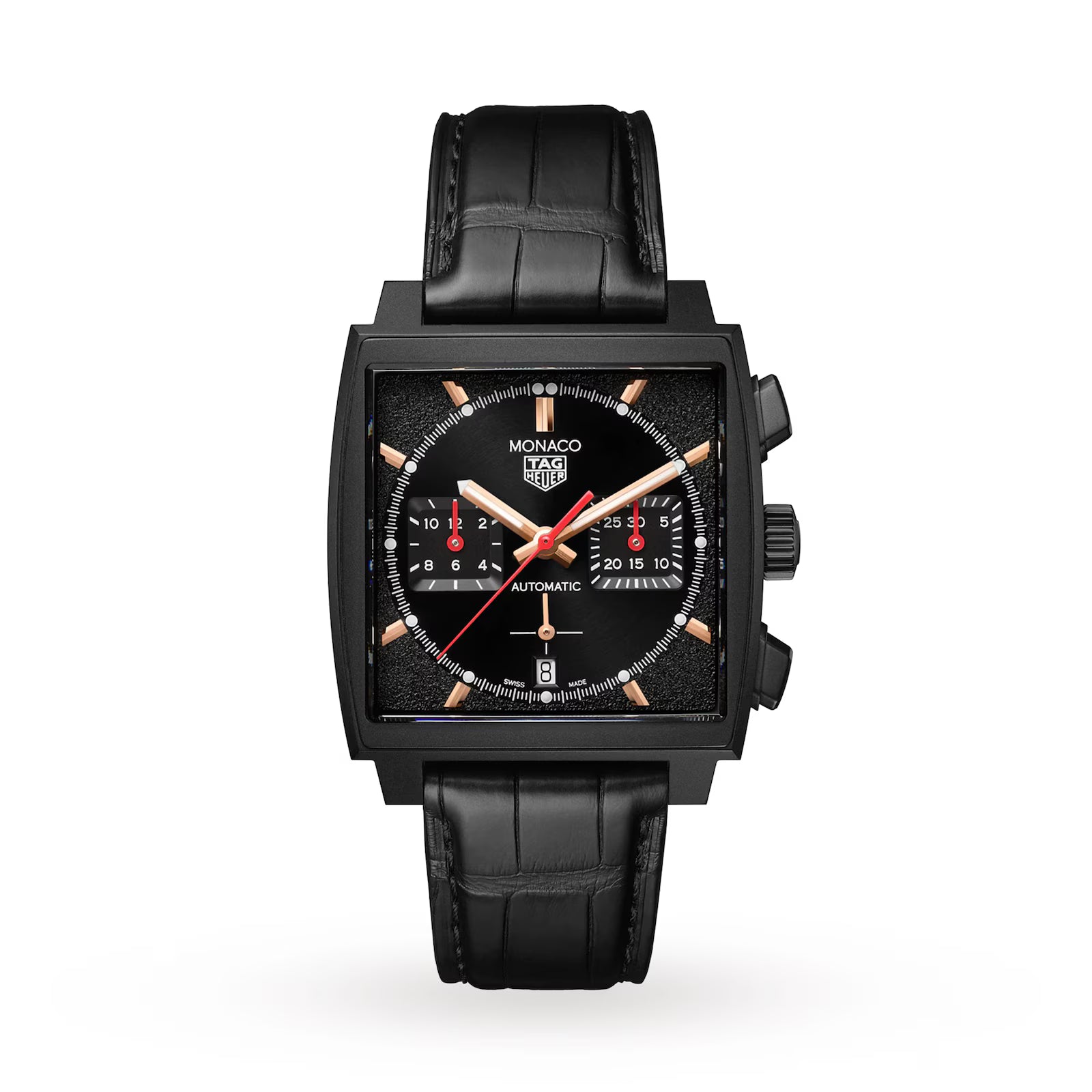 E4CEB4BE-8160-6AE5-627B-CBDFBCFC7195.avif TAG Heuer Monaco Dark Lord 39mm Mens Watch CBL2180.FC6497 - Image 1