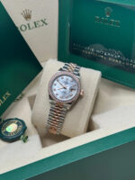 Rolex Lady-Datejust 28mm 279381RBR Mother-of-Pearl Diamond Dial Oyster Bracelet - Image 9
