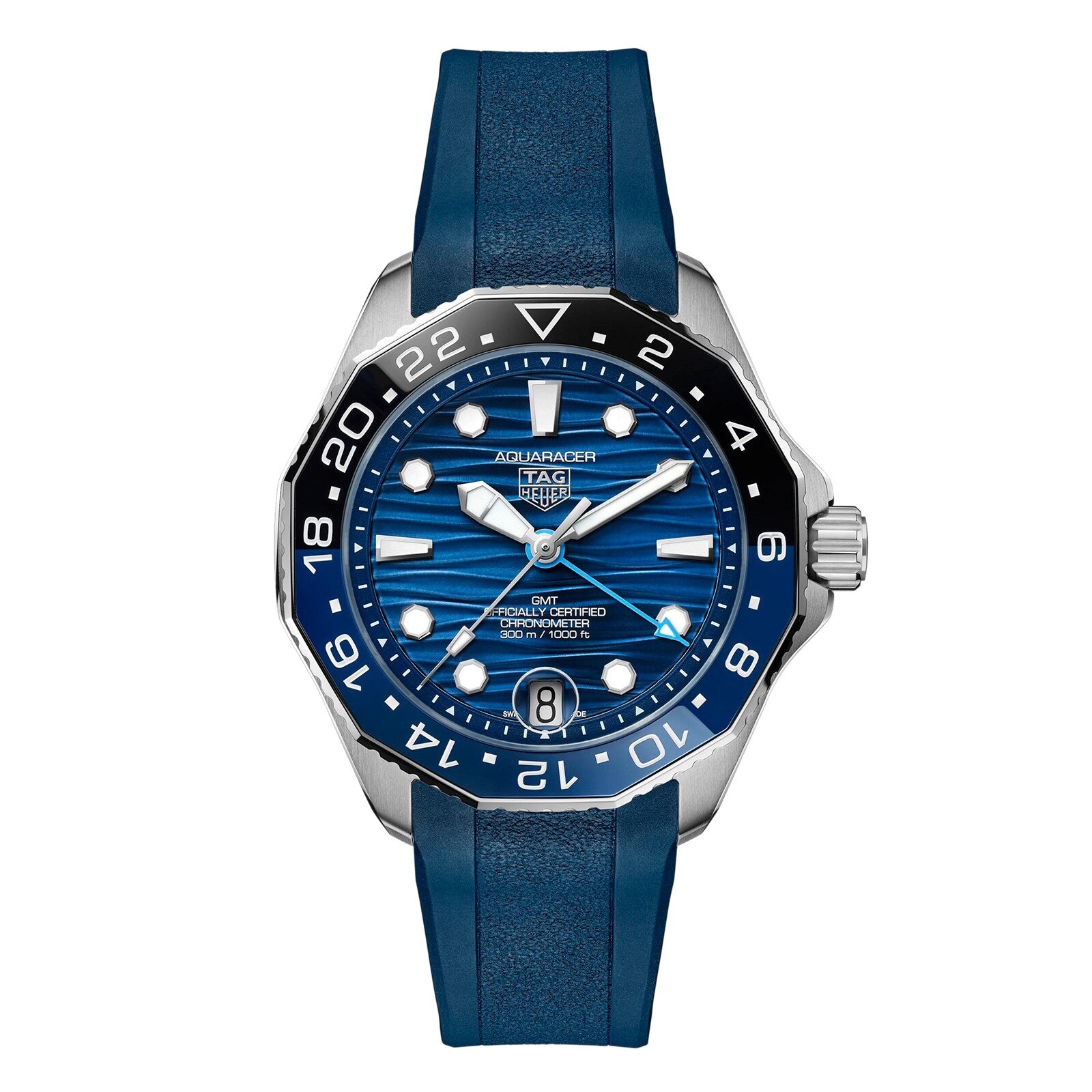 E53A3754-19D9-8055-2527-3A8DE79FEE2D.jpg TAG Heuer Aquaracer Professional 300 GMT 42mm Mens Watch Blue Rubber WBP5114.FT6259 - Image 1