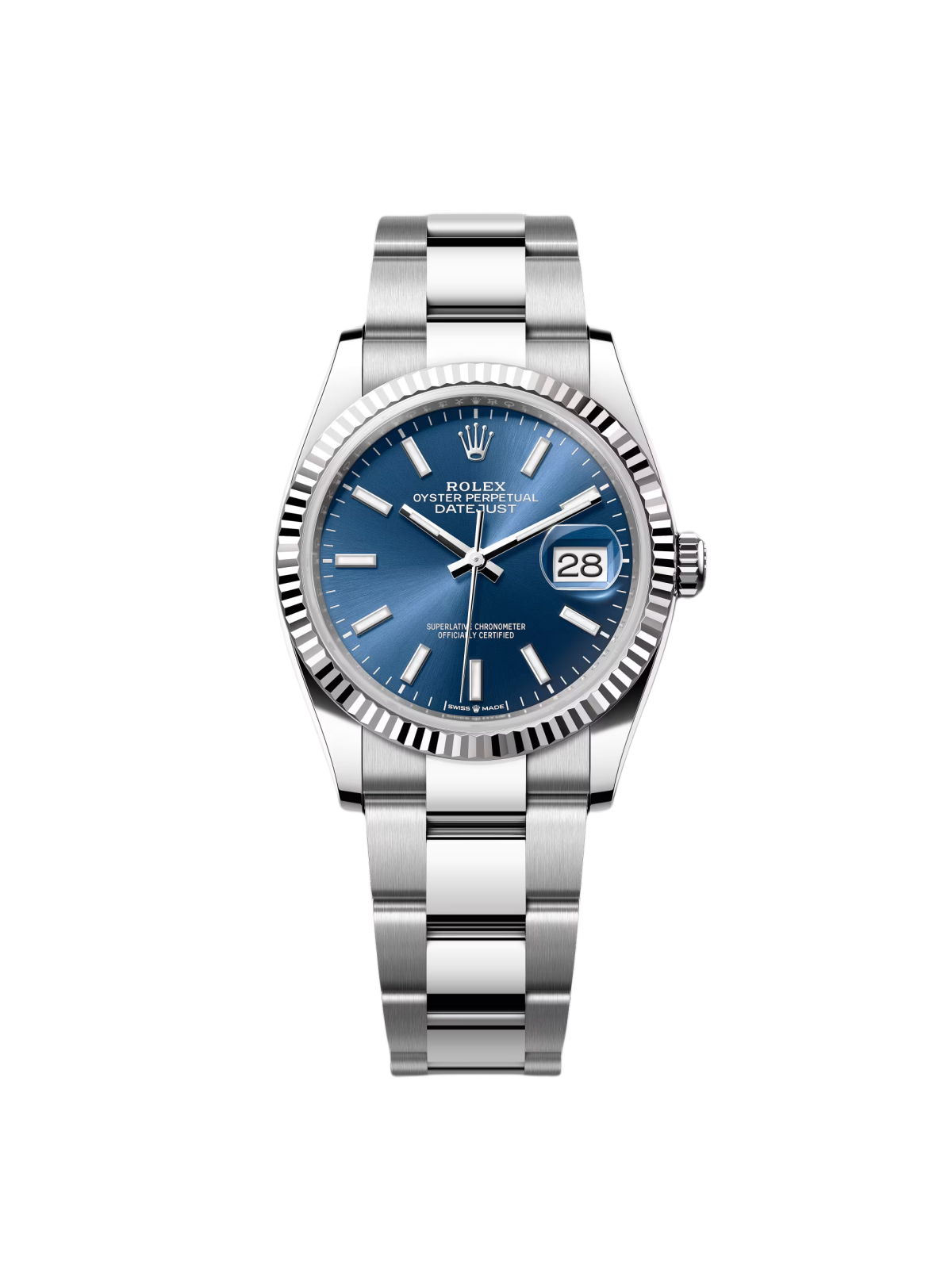 E5CA0A2E-6E85-E986-78DC-669973096FEE.png Rolex Datejust 36mm 126234 Blue Index Dial 36mm Oyster Stainless Steel - Image 1