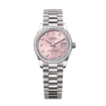 Rolex Datejust m278289RBR-0022 Pink Dial White Gold President Watch