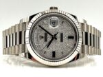 Rolex  Day-Date President 40mm White Gold Pave Diamond Sapphire Dial - 228239 - Image 6