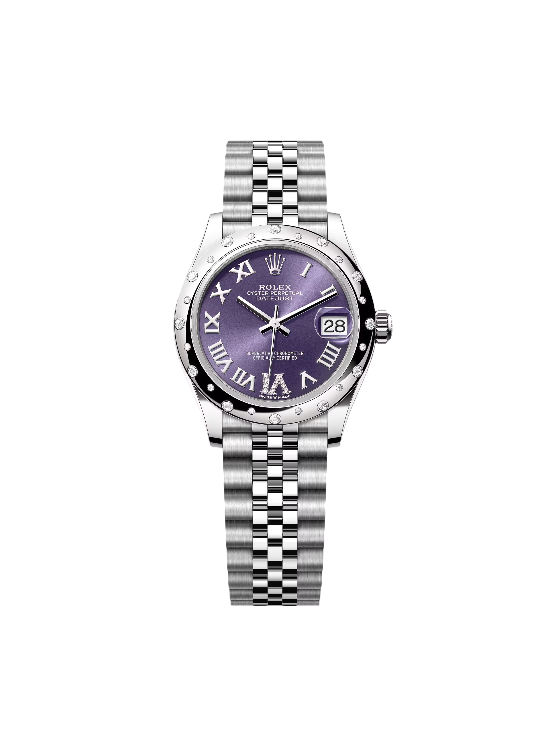 E6D84C1D-AD82-45DA-95C6-AEB4E08F6566.png Rolex Datejust m278344-0027/0028 Aubergine Diamond Dial 31mm Oyster - Image 1