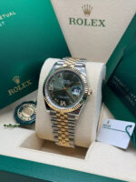 Rolex  Datejust 36mm 126233 Olive-green Roman Diamond Dial Two-Tone Jubilee Bracelet - Image 5