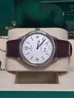 Rolex 1908 White Gold White Dial Brown Alligator Strap - 52509-0006 - Image 4