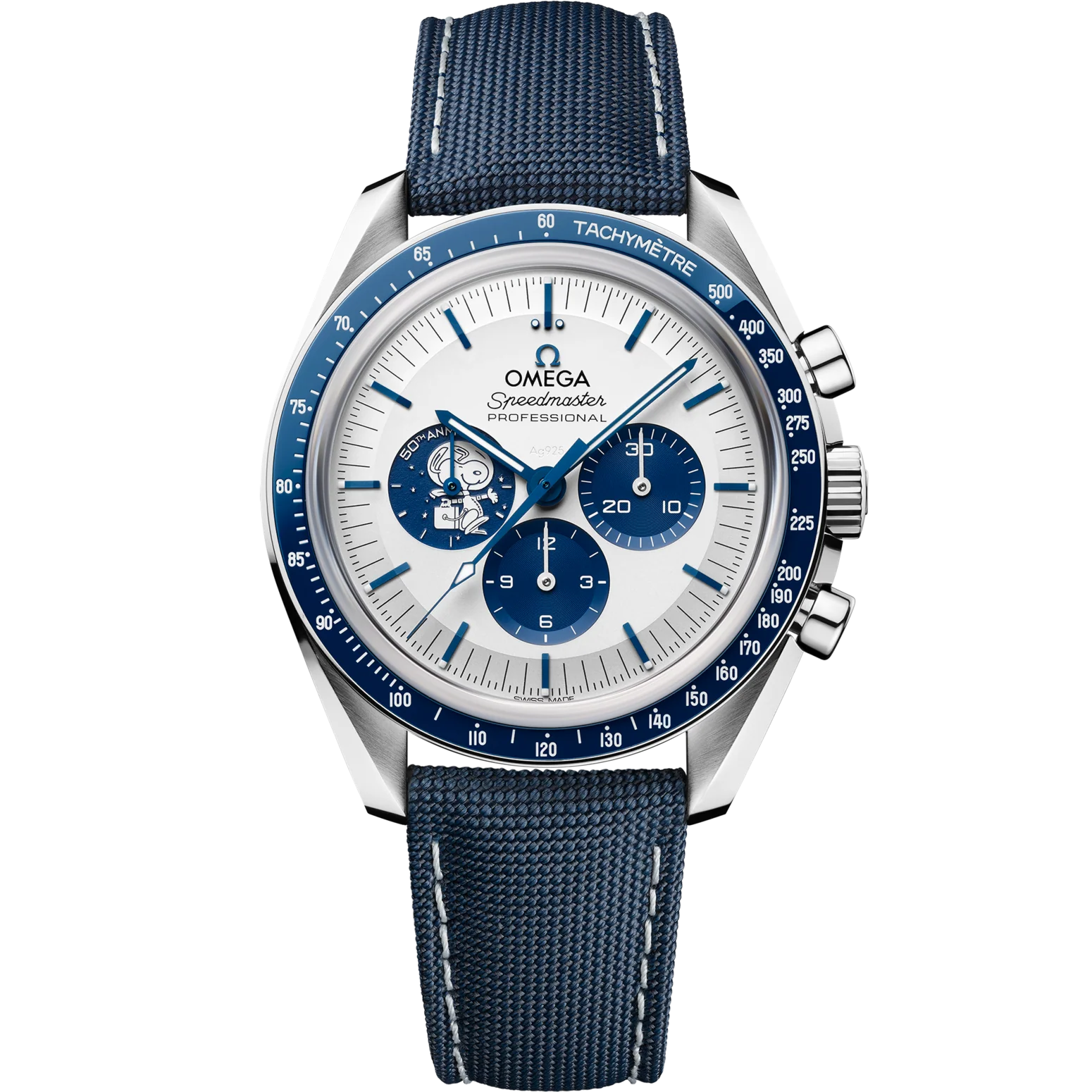 E84E8B5D-B658-0B58-C592-98F8BBEEA21B.png Omega Speedmaster '57 42mm Snoppy Anniversary Series 310.32.42.50.02.001 SILVER Snoopy AWARD MEN WATCH - Image 1