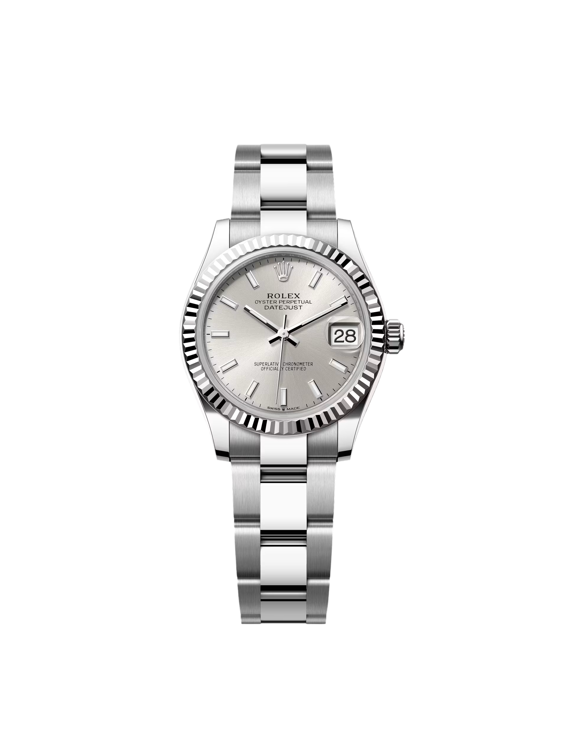 E851AA18-B8C4-641F-A226-65D8220F09B9.png Rolex Datejust m278274-0011/0012 Silver Dial 31mm Fluted Bezel Oyster Bracelet - Image 1