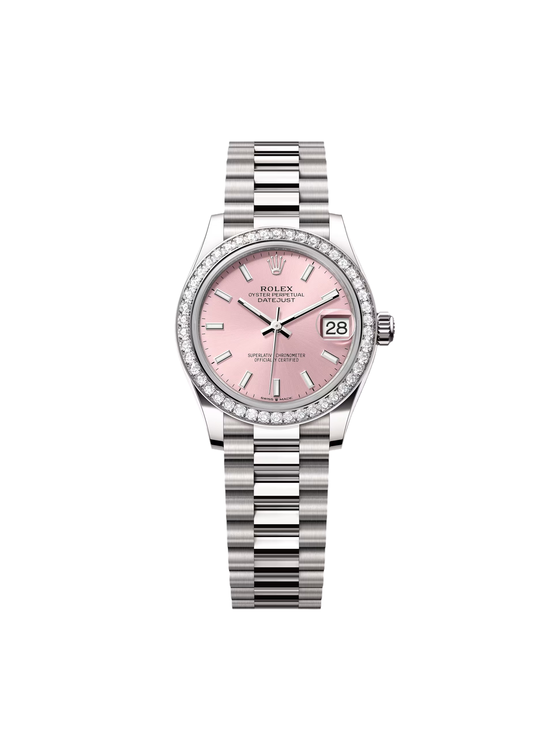 E8C6A33F-48AD-1EE6-CD75-5E9D612F5D15.png Rolex Datejust m278289RBR-0013 Pink Dial White Gold President Watch - Image 1
