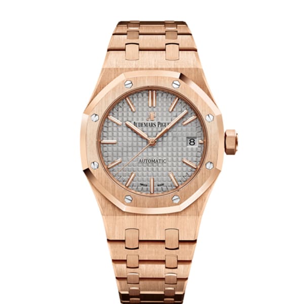 EBE58850-33DA-6313-BE28-3E5F76BE322F.jpg Audemars Piguet Royal Oak Selfwinding Grey dial, 37mm, 18k Rose gold, 15450OR.OO.1256OR.01 - Image 1