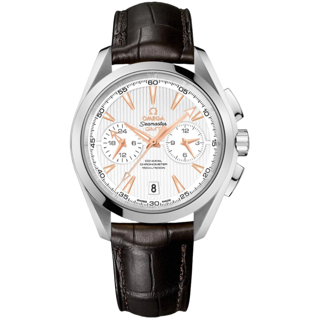EBF58CD4-A56B-AC11-254C-B7486521110F.png Omega Aqua Terra 150m Co-Axial GMT Chronograph Watch 43mm 231.13.43.52.02.001 - Image 1