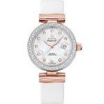Omega De Ville Ladymatic 34mm White Dial with Diamonds Stainless Steel Sedna™ 18k Rose Gold Strap 425.27.34.20.55.004 - Image 2