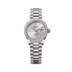 Rolex Lady-Datejust 28mm 279139RBR-0003 Silver Diamond-Set Dial White Gold Bracelet