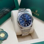 Rolex Oyster Perpetual 41mm 124300-0003 Oyster Perpetual Stainless Steel Blue Index Dial Watch - Image 3