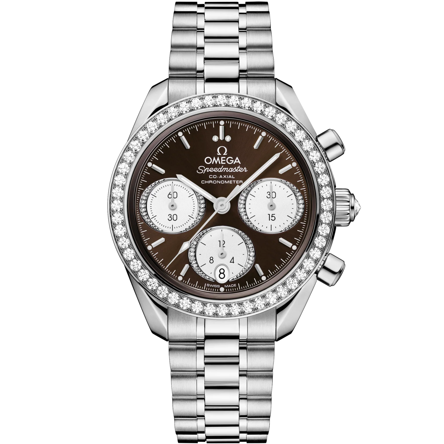 ED129BA7-559F-32C4-BC5B-EF72093490C3.png Omega Speedmaster 38 Brown Dial 38mm Stainless Steel Sedna Bracelet 324.15.38.50.63.001 - Image 1