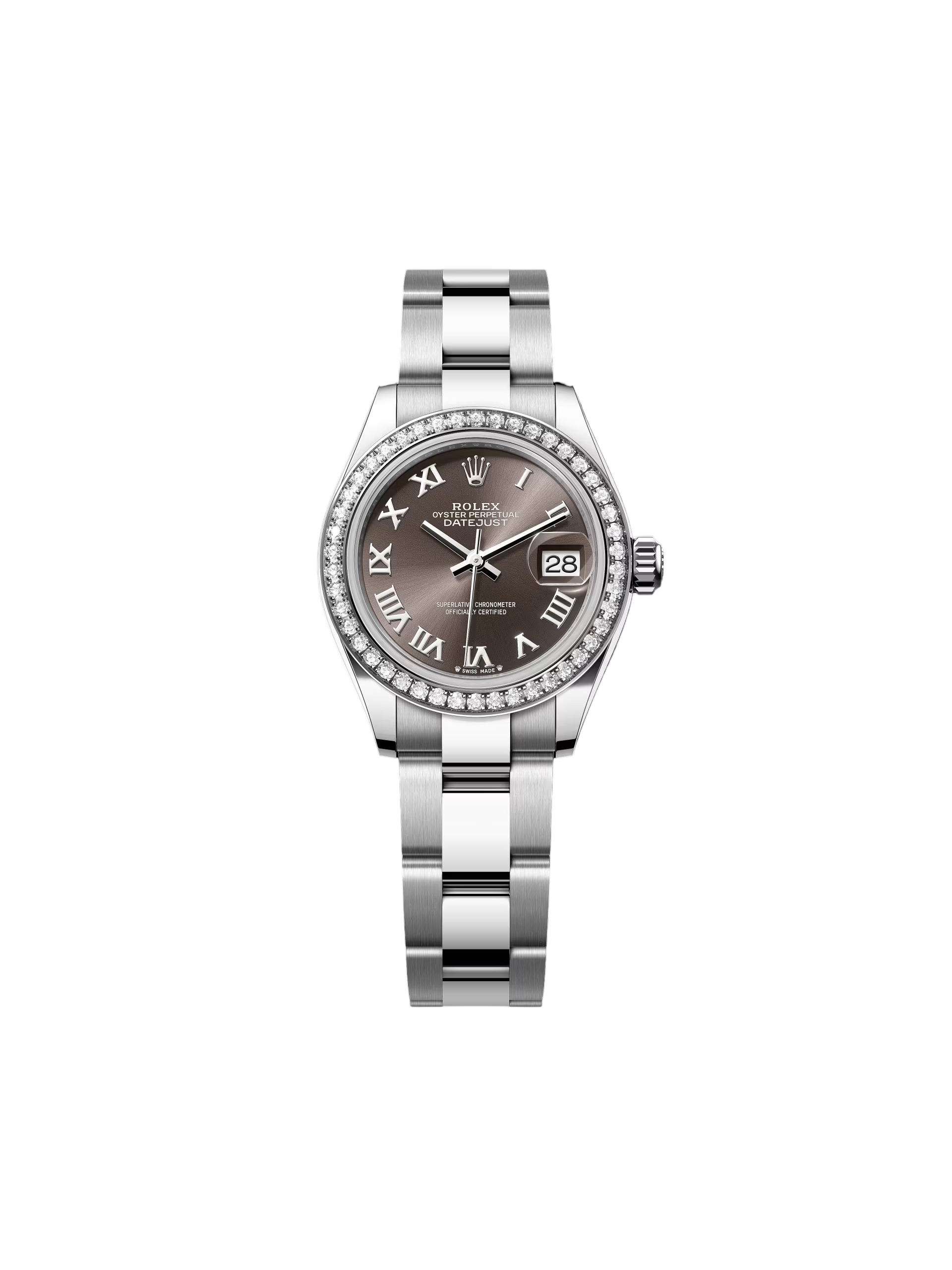 ED30C479-EBF7-4933-42F6-EC959293D267.png Rolex Lady-Datejust 28mm 279384RBR Dark Grey Dial Oyster Bracelet - Image 1