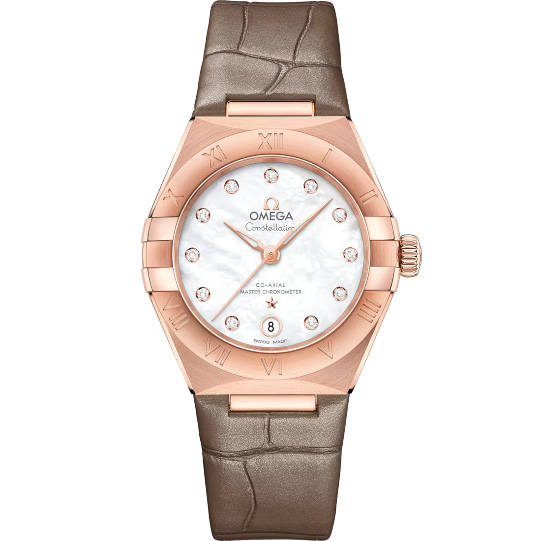 ED3B565B-D139-4D93-C9EE-4DA1BB849E93.avif Omega Constellation Ladies' Selection 29mm Sedna™ gold on leather strap 131.53.29.20.55.002 - Image 1
