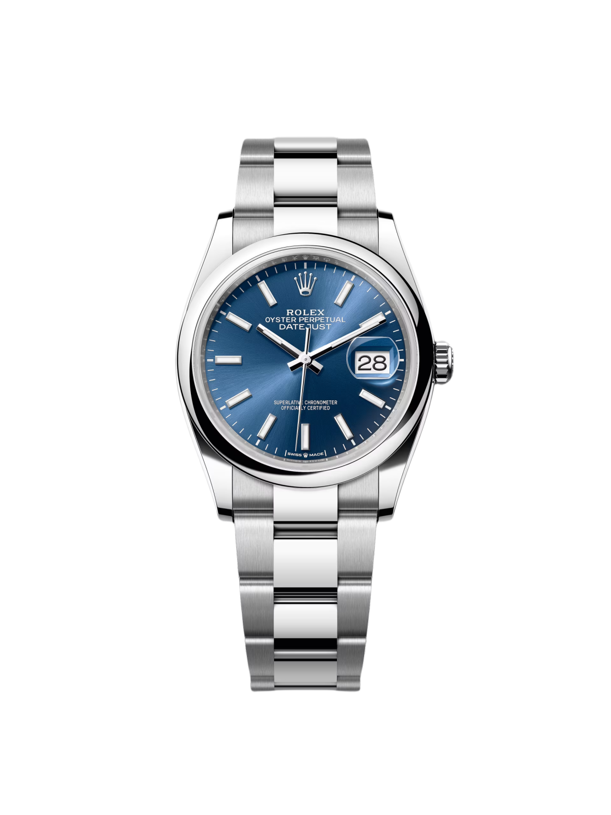 EEAC2091-6717-047F-1C6C-005136AA89F2.png Rolex Datejust 36mm 126200 Stainless Steel Blue Dial Oyster Watch - Image 1