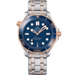 Omega Seamaster Diver 300M 42mm Blue Dial Stainless Steel and Sedna™ 18k Rose Gold Bracelet 210.20.42.20.03.002