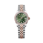 Rolex Lady-Datejust 28mm 279381RBR Green Diamond Dial Oyster Bracelet