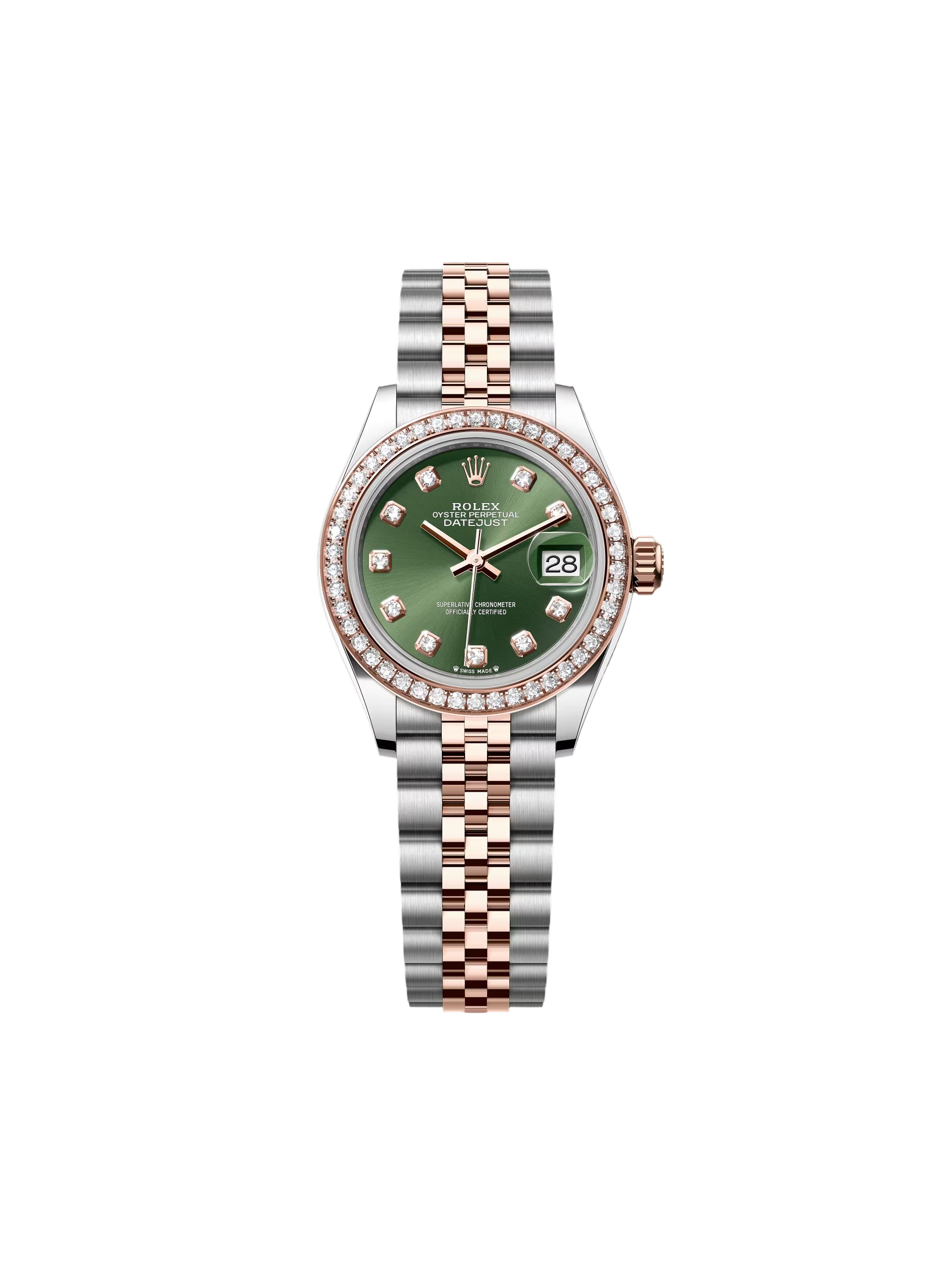 EF770787-B9E3-DD47-95E1-DBF72D1DAB82.png Rolex Lady-Datejust 28mm 279381RBR Green Diamond Dial Oyster Bracelet - Image 1