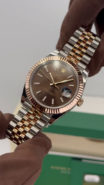 Rolex Datejust 41mm 126331 Chocolate Index Jubilee Steel and Everose Gold Watch - Image 13