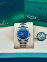 Rolex Oyster Perpetual 34mm 124200  Blue Dial Oyster Stainless Steel Bracelet - Image 8