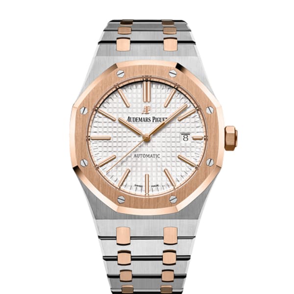F0E7B9F1-0E1B-320C-9DF9-FF778F7E27C6.jpg Audemars Piguet Royal Oak Selfwinding Silver dial, 41mm, Steel and 18k Rose gold, - Image 1