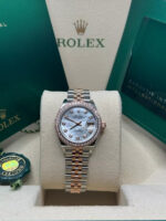 Rolex Lady-Datejust 28mm 279381RBR Mother-of-Pearl Diamond Dial Oyster Bracelet - Image 3