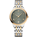 Omega De Ville Prestige 34 mm Green Dial Stainless Steel and 18k Yellow Gold Bracelet 434.20.34.20.10.001
