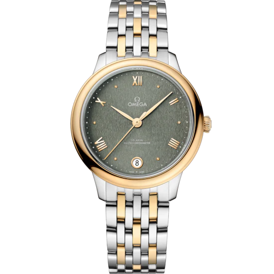 F1600B04-C628-8353-8396-7C483DCADD43.png Omega De Ville Prestige 34 mm Green Dial Stainless Steel and 18k Yellow Gold Bracelet 434.20.34.20.10.001 - Image 1