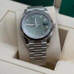 Rolex  Day-Date President 40mm Platinum Green Olive Roman Dial - 228236 - Image 7