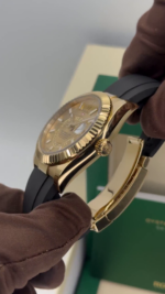 Rolex  Sky-Dweller 42mm 336238-0001 Yellow Gold Champagne Dial Oysterflex - Image 9