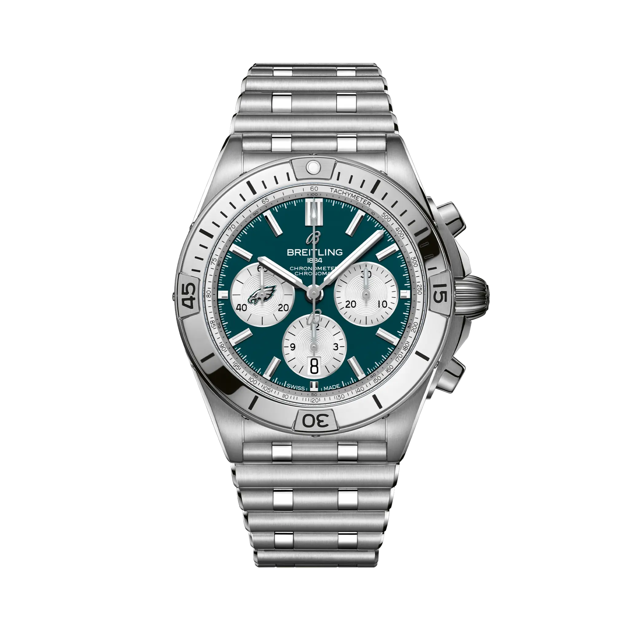 F31642D6-54F5-455A-2159-E51A693ECB73.png Breitling Chronomat B01 42 NFL Philadelphia Eagles Edition AB01342B1L4A1 - Image 1