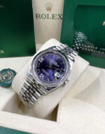 Rolex  Datejust 36mm 126234 Datejust Aubergine Purple Diamond Roman Oyster Stainless Steel - Image 4