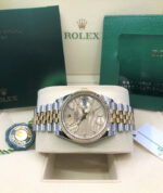 Rolex  Datejust 36mm 126233 Golden Palm Motif Dial Jubilee Bracelet Watch - Image 8
