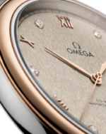 Omega De Ville Prestige 40mm Linen Dial with Diamonds Stainless Steel and Sedna™ 18k Rose Gold Strap 434.23.40.20.59.001 - Image 3