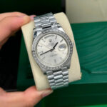 Rolex Day-Date 40mm 228396TBR-0011 Silver Diamonds Dial - Image 3