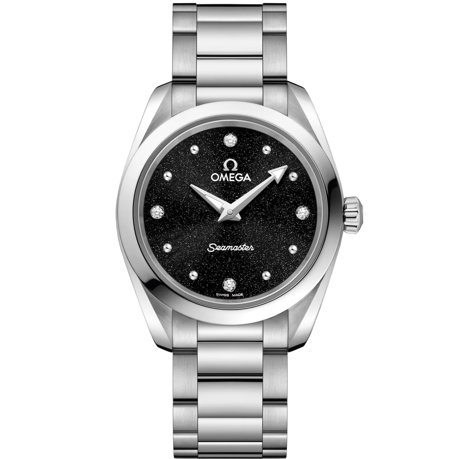 F4E056EC-763C-A5F5-AA0F-4EFB5FEF6F9B.png Omega Seamaster Aqua Terra 150M 28mm Black Dial with Diamonds Stainless Steel Bracelet 220.10.28.60.51.001 - Image 1